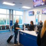 Customer services agents also are trained at the facility with a mock lobby and gate area. Photo provided by Alaska Airlines