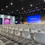 The facility has a large auditorium for class graduations and events. Photo provided by Alaska Airlines