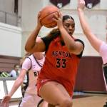 Gigi Victo Hill takes on a Port Angeles defender. Ben Ray / The Reporter