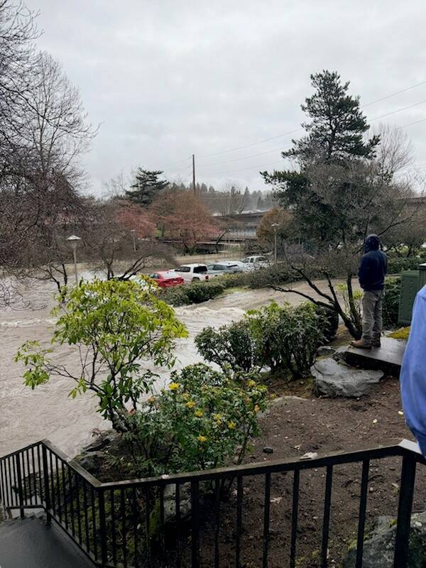 Photo of the flooding. Courtesy of Renton Police Department.