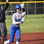 Berlyn Crockett asks for time after a triple against Mount Si. Ben Ray / The Reporter