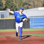 Tate Tuininga pitches for Liberty against Mercer Island. Ben Ray / The Reporter