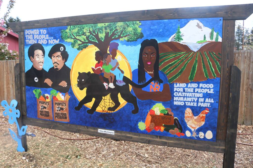 Chloe Washingtons art mural in the Black Panther Park in Skyway. Photo by Bailey Jo Josie/Sound Publishing