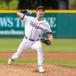 Christopher Moore pitching at Cheney Stadium. Photo provided by Robby Mullikin.