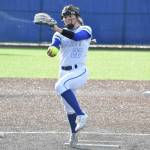 Avery Huh pitches against Inglemoor. Ben Ray / The Reporter