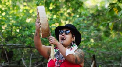 Franchesca Curtis (Snoqualmie) of Bremerton performs an original song. Photo by Bailey Jo Josie/Sound Publishing.