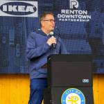 Renton Mayor Armondo Pavone thanks all that were involved in the revitalization of the downtown space.