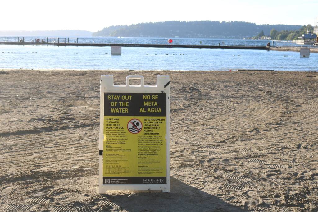 Gene Coulon is closed for swimming due to high levels of bacteria in the water. Photo by Bailey Jo Josie/Sound Publishing.