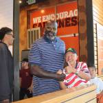Shaquille O'Neal took photos with many people at the Big Chicken in Renton on June 21. Photo by Bailey Jo Josie/Sound Publishing.