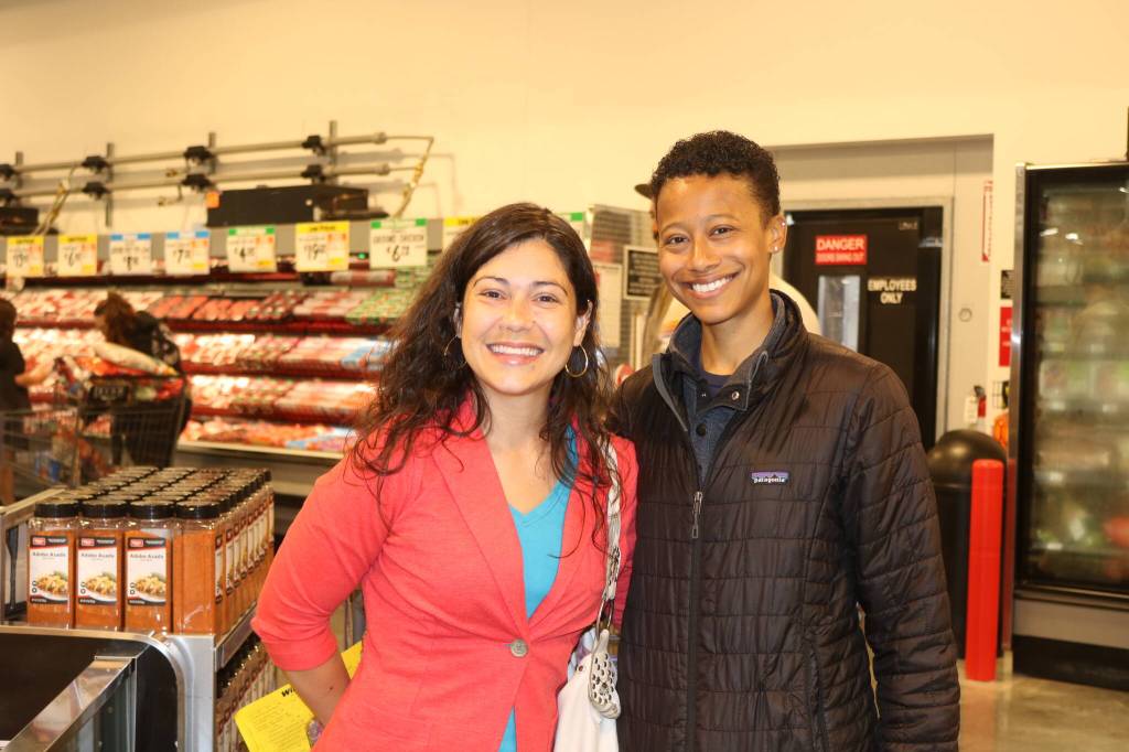 Renton City Councilmember Carmen Rivera and her spouse Jas were among WinCos first day shoppers. Photo by Bailey Jo Josie/Sound Publishing.