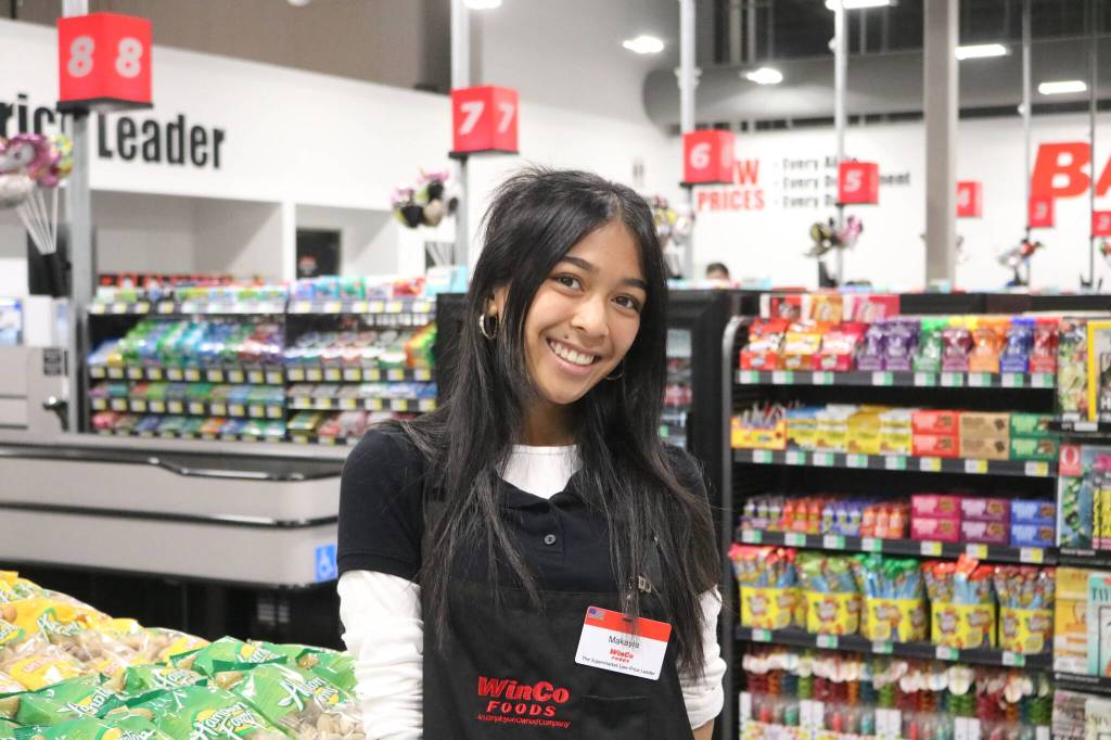 Makayla is one of 200 workers at the Renton WinCo, an employee-owned company. Photo by Bailey Jo Josie/Sound Publishing.
